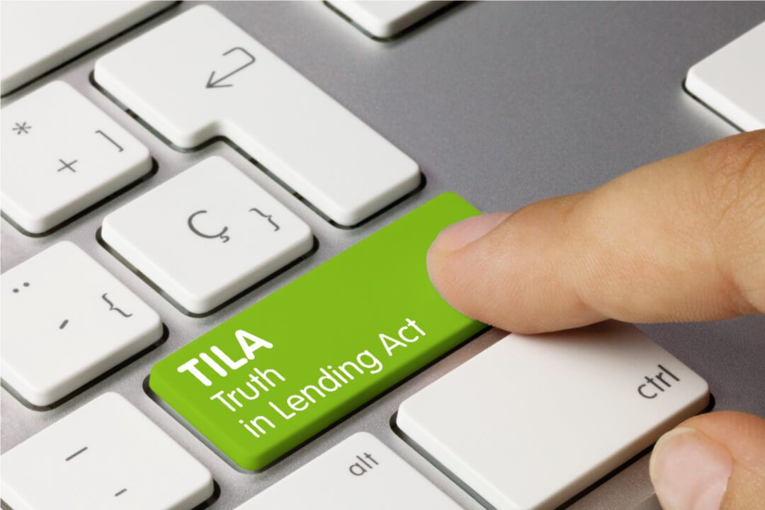 Truth in Lending Act - TILA button on a computer keyboard