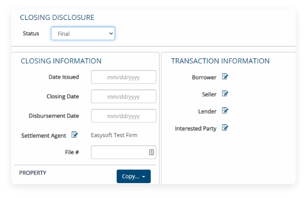 Easysoft Real Estate Closing Software for Attorneys Screenshot | Easysoft